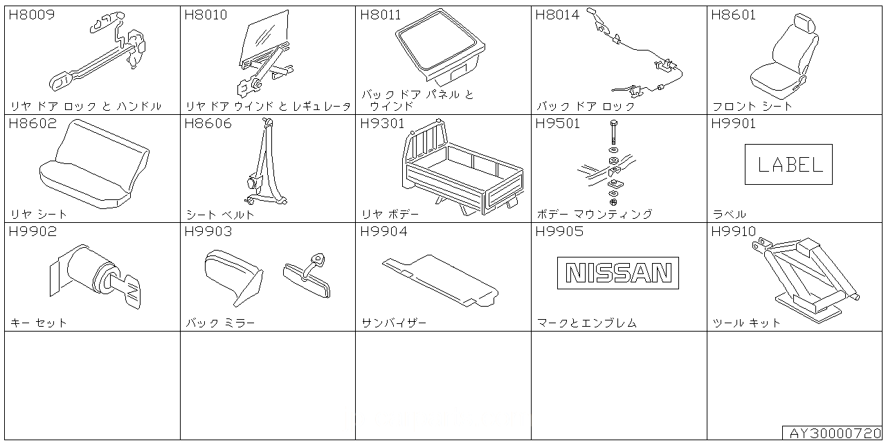 リア ドアロック & ハンドル