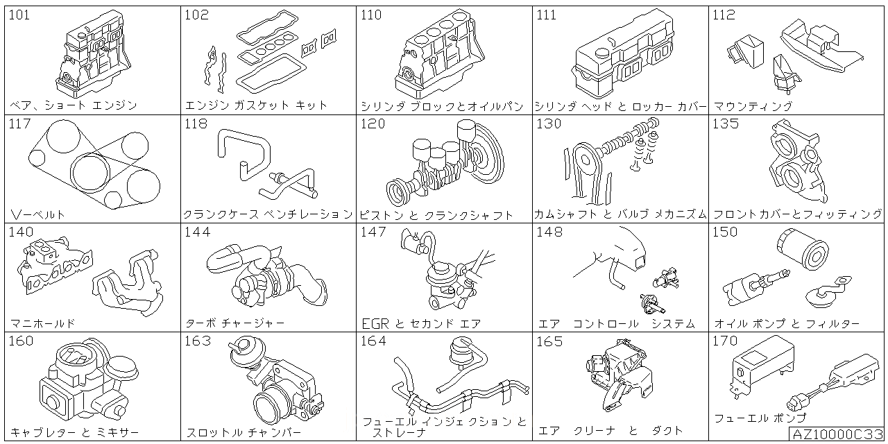 ベア & ショート エンジン アッセンブリ