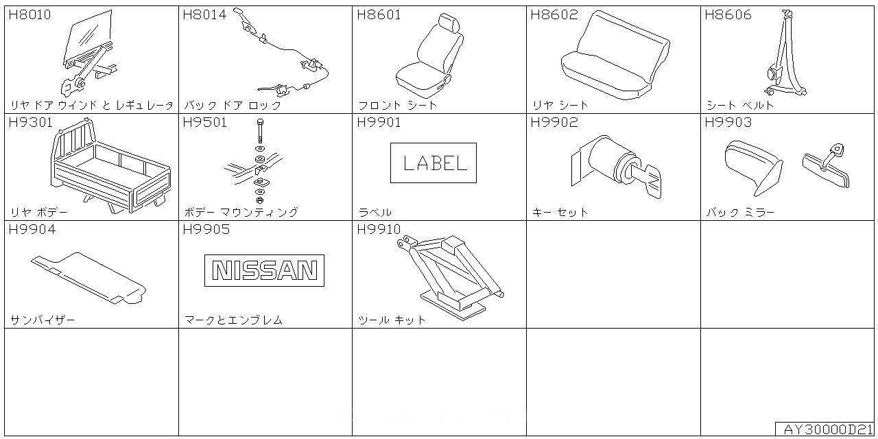 リア ドア ウインドウ & レギュレター