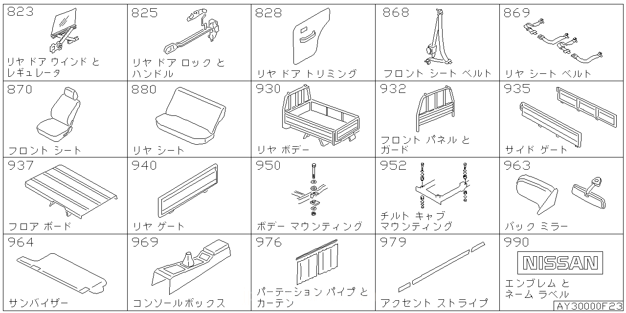 リア ドア ウインドウ & レギュレター