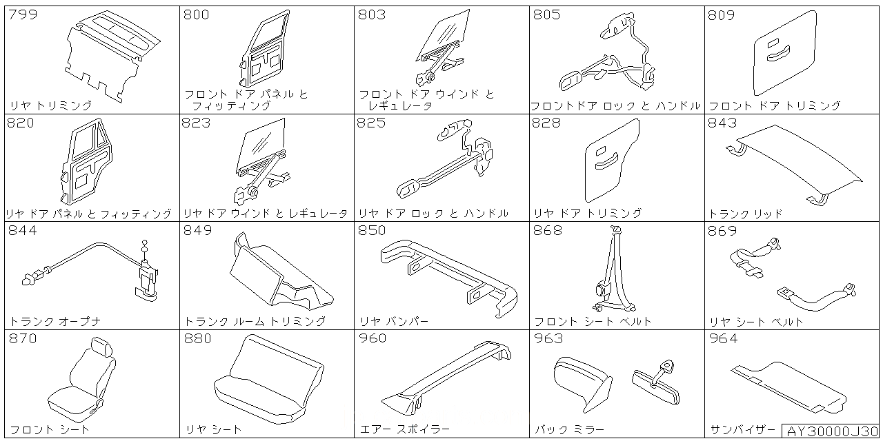 リア & バック パネル トリミング