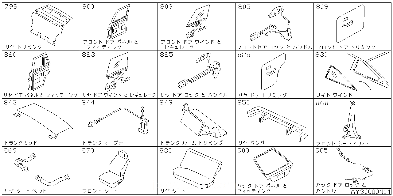 リア & バック パネル トリミング