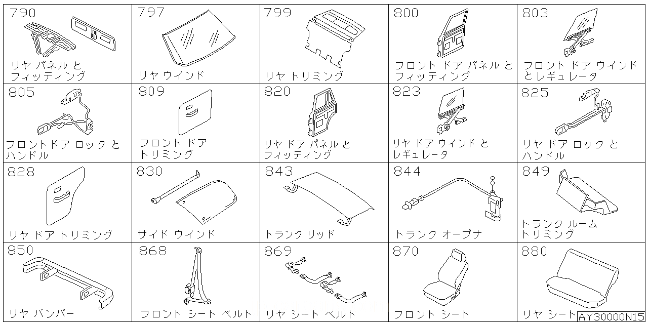 リア バック パネル & フィッティング