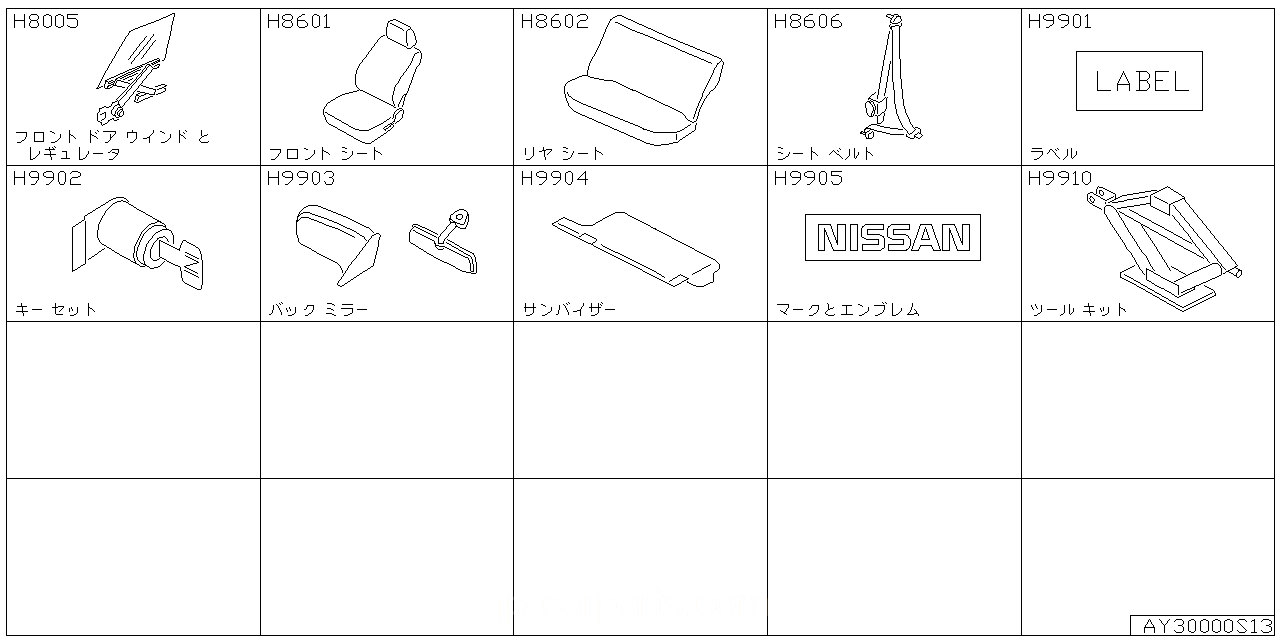 フロント ドア ウインドウ & レギュレター