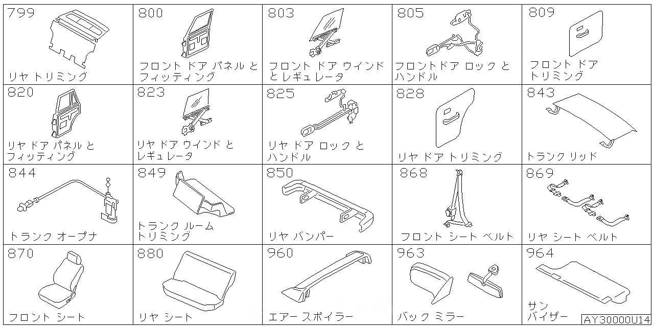 リア & バック パネル トリミング