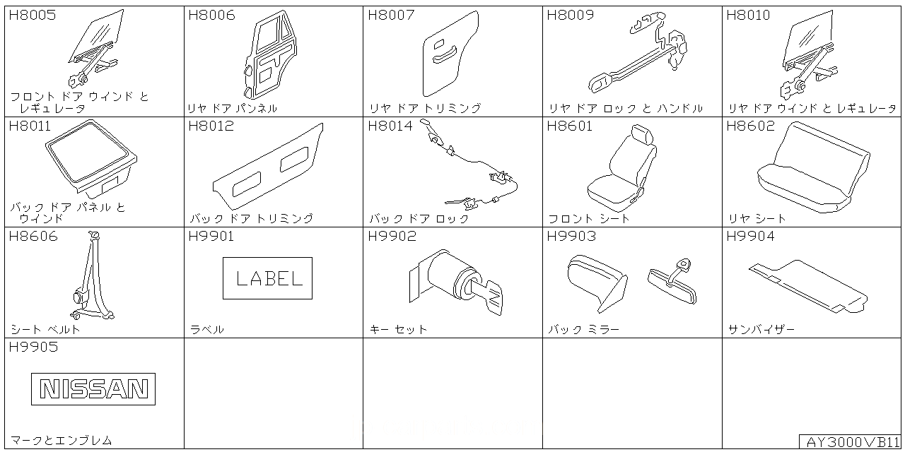 フロント ドア ウインドウ & レギュレター