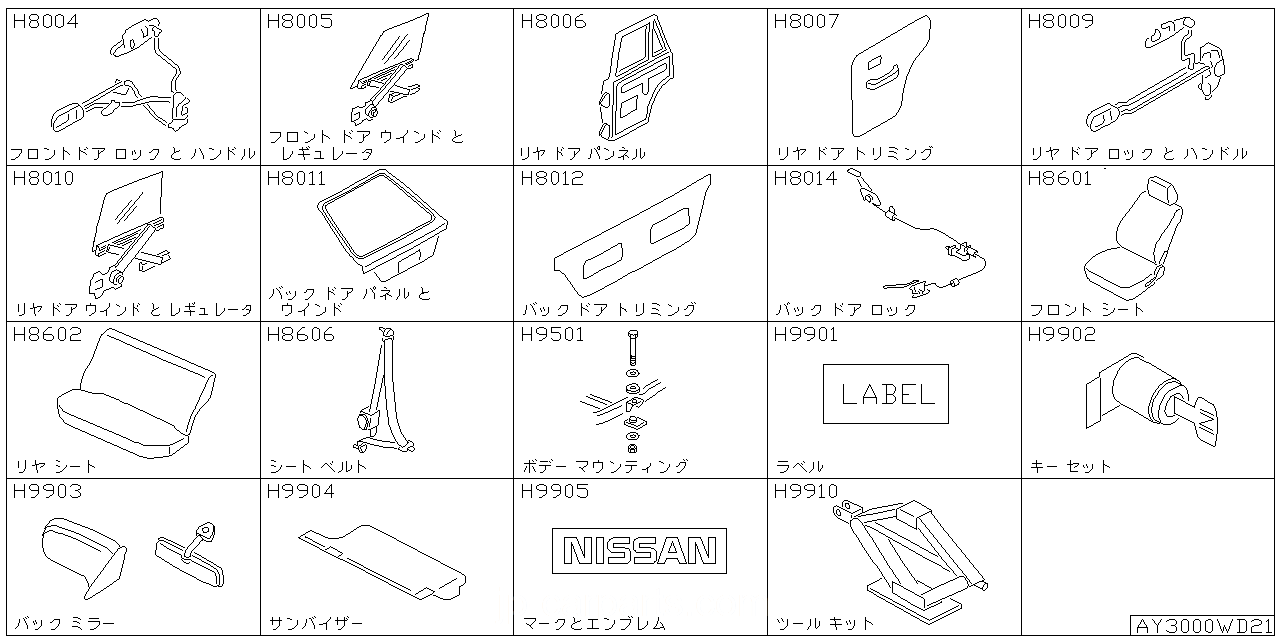 フロント ドアロック & ハンドル