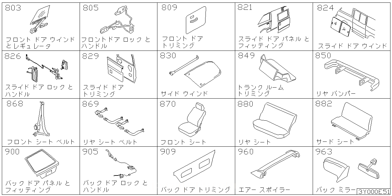 フロント ドア ウインドウ & レギュレター