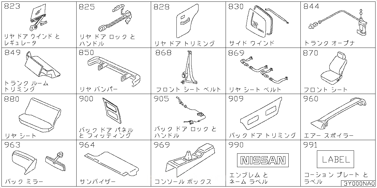 リア ドア ウインドウ & レギュレター