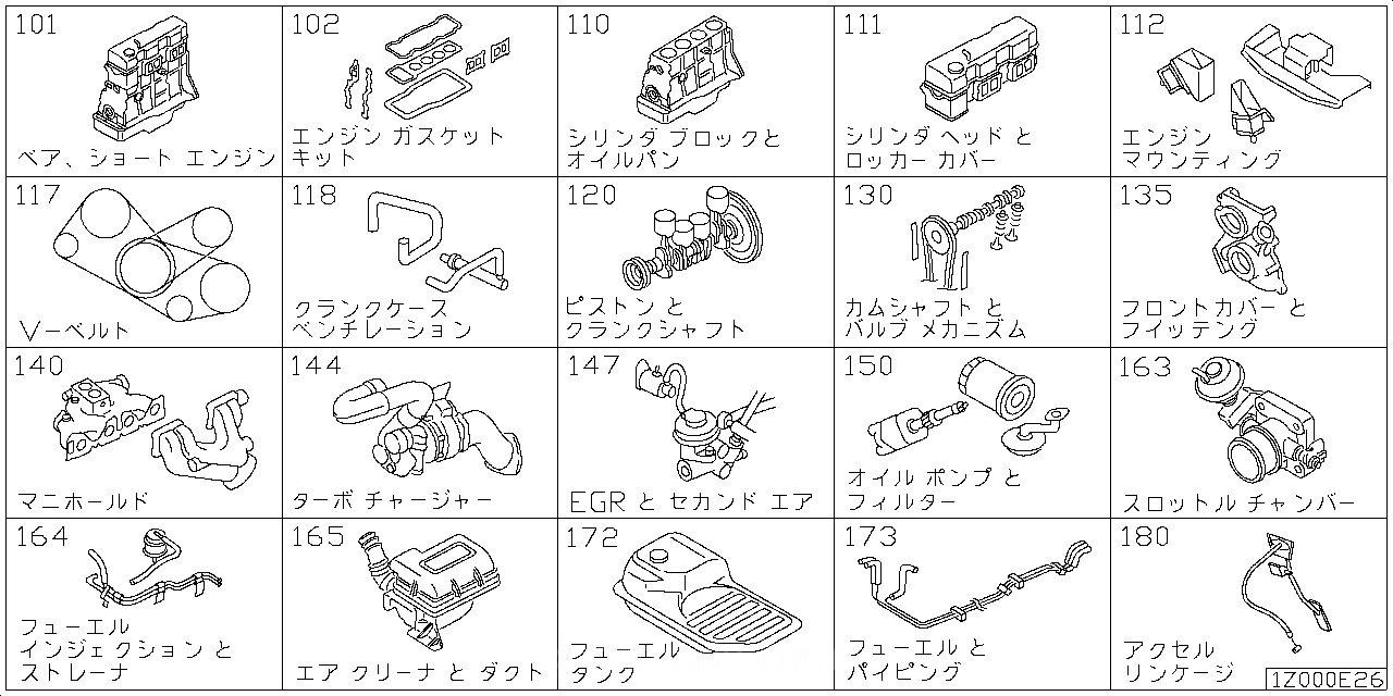 ベア & ショート エンジン アッセンブリ