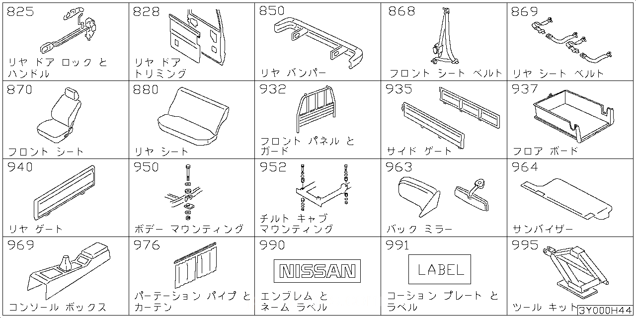 リア ドアロック & ハンドル