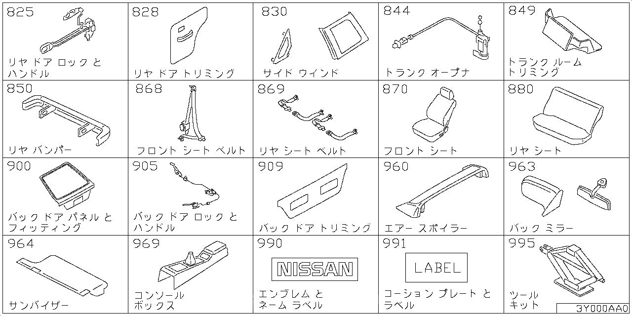 リア ドアロック & ハンドル