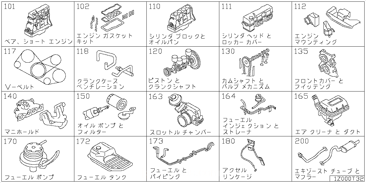 ベア & ショート エンジン アッセンブリ