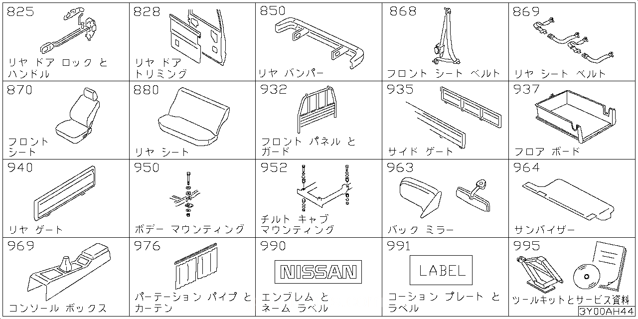 リア ドアロック & ハンドル