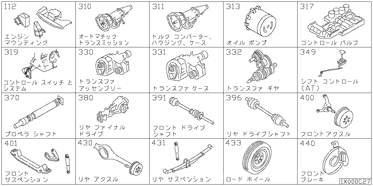 エンジン & トランスミッション マウンティング